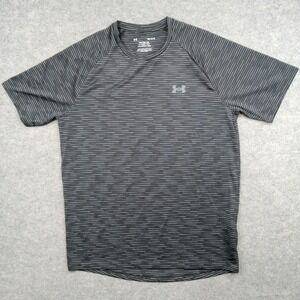 Under Armour Shirt Mens Medium Gray Tech Tee Short Sleeve Athletic Training Top